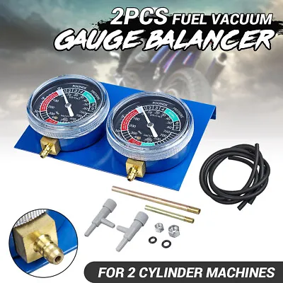 2 Cylinder Motorcycle Fuel Vacuum Carburetor Synchronizer Carb Sync Balancer US • $28.49