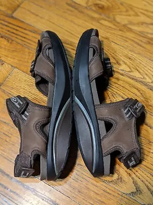 MBT Brown Leather Orthopedic Sandals Mens Size 11 - 11.5 Rocker Soles Kisumu 3S • $70