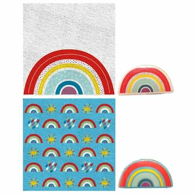 £3.29 • Buy Kids Rainbow Magic Flannel Expanding Face Towel Bath Travel Holiday Gift Camping