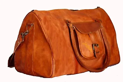 20  Men's Women's Handmade Vintage Leather Duffle Travel Weekend Gym Travel Bag • $65.74