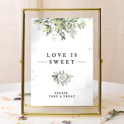 Wedding Table Love Is Sweet Sign - Size A3 A4 A5 • £6.99