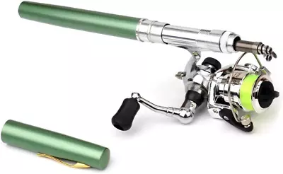 Fishing Rod Reel Combo Mini Pen Fishing Pole Kit Telescopic Fishing Rod Spinning • $36.36