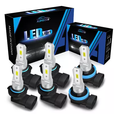 For Volvo V50 2005-2011 White LED Headlight High-Low Beam Bulbs Fog Light Kits • $50.99