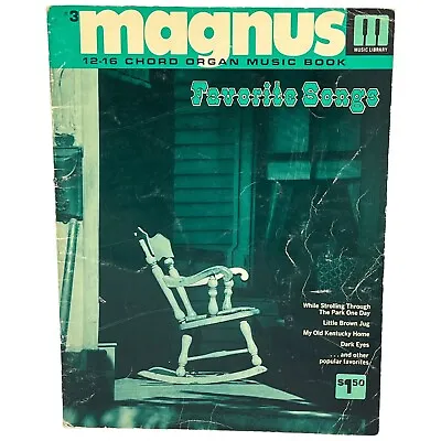 Vintage Sheet Music 1958 MAGNUS 12-16 Chord Organ Music Book FAVORITE SONGS • $23.99