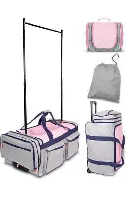 Trufflish Rolling Garment Bag Dance Bag With Garment Rack Duffel Travel Bag Wit • $109