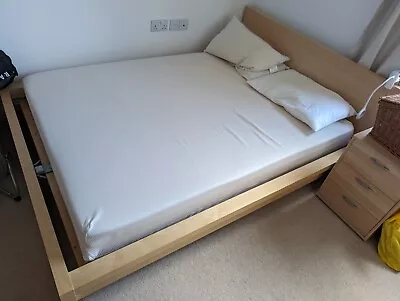 Great Condition Ikea Malm Double Bed Frame Wooden {No Matress) • £85