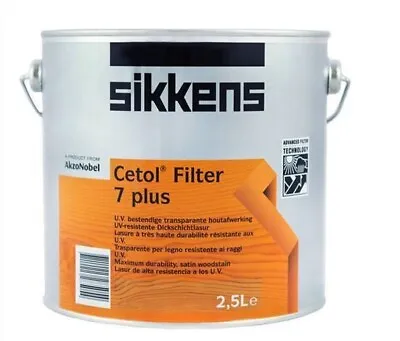 £61.95 • Buy Sikkens Cetol Filter 7 Plus Satin 2.5L