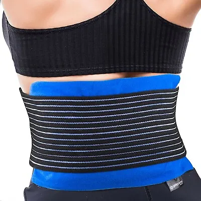 Ice Pack For Back - Premium Reusable Hot Cold Gel Pack For Pain Relief W/ Wrap • £13.60