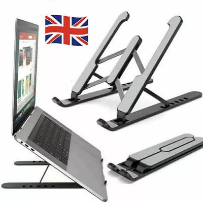 Laptop Stand Portable Adjustable Tablet Holder Desk Riser For Notebook Mac Book • £4.49