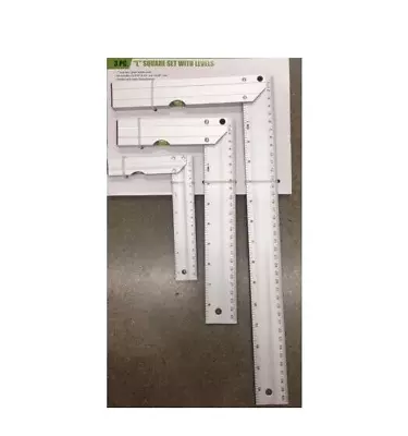 3 Pcs. L Square Aluminum With Bubble Level Metric Measurement Carpenter Framing • $34.95