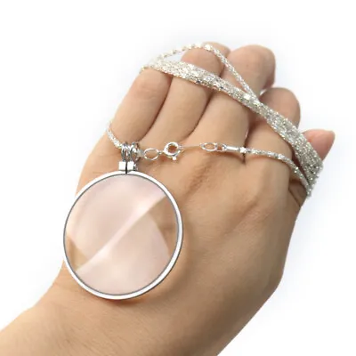 5x Magnifier Jewelry Lens Pendant Loupe Chain Monocle Necklace Magnifying Glass • $8.99