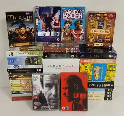 35 X BBC & ITV DVD JobLot - Horrible Histories Merlin Mighty Boosh Doctor Who 25 • £27.55