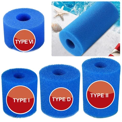 $18.09 • Buy For Intex Type  II/VI/D Washable Reusable Swimming Pool Filter Sponge Parts Blue