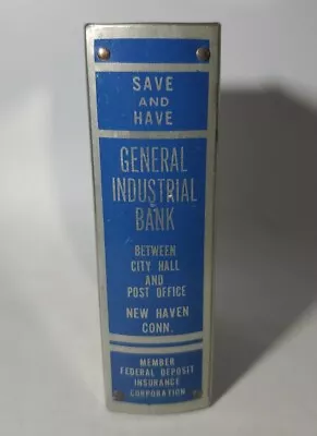 Vintage General Industrial Bank METAL COIN BOOK BANK  NO KEY Standard Thrift Co • $81.02