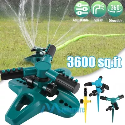 360° Auto Irrigation System Rotating Lawn Sprinkler For Garden Patio Spray Grass • $6.95