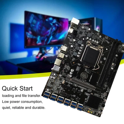 Mining Motherboard Long Service Life Ddr4 B250c Btc 12p Multi Ports Lga1151 Pcie • $171.27