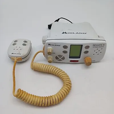 MIDLAND Regata II VHF Marine Transceiver Radio In White PERFECT WARRaNTY • $169