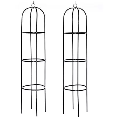 1.9m Outdoor Garden Metal Obelisk Climbing Plant Support Frame Trellis New • £19.99