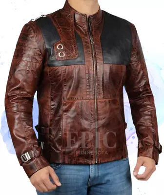New Men's Genuine Leather Krypton Seg Style-Brown Black • $35.99