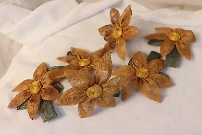 Vintage Set Of 6 Mid Century Style Flower Spring Summer Themed Napkin Rings • $6.99