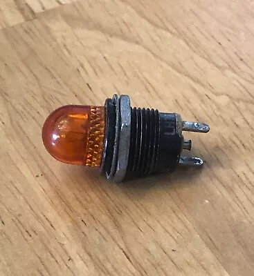 Vintage  AMBER Dome Mini Lens Dash Gauge Panel Light Hot Rod 15/32  OLD DIALCO • $9.95