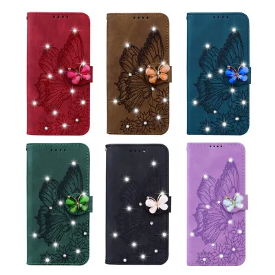 $13.56 • Buy For Samsung Galaxy S22 S21 S20 S10 S9 S8 Girl Phone Case Butterfly Glitter Cover