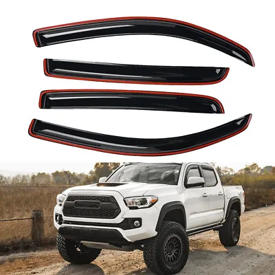 In-Channel Window Vent Visors Rain Guards For Toyota Tacoma Double Cab 2016-2023 • $29.95