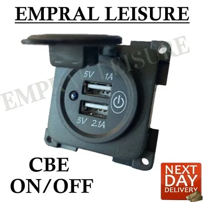 12v CBE C-Line Dual Double USB Socket Module Charger Campervan Caravan Motorhome • £14.99