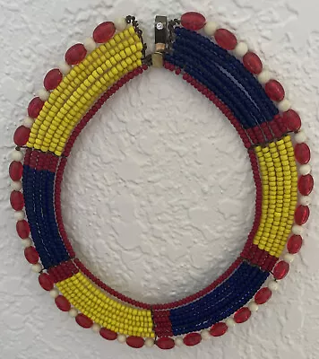 Tanzanian Maasai Tribal Jewelry Wire Collar Necklace - 6.5” With A 5.00” Opening • $26