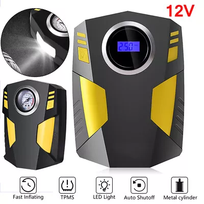 Car Air Pump Compressor 150 PSI Tire Inflator Digital Electric Portable Auto 12V • $15.99