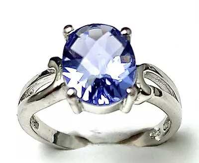 R0500P Classic Mt St Helens Purple Helenite OV.10x8mm 1.5Ct Sterling Silver Ring • $36