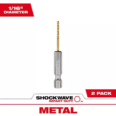 Milwaukee Shockwave Titanium Drill Bit 1/16in. Model# 48-89-4601 • $3.97