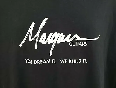 Martin Marquis Guitars Shirt Mens 2XL XXL Black You Dream We Build It Adult A30  • $20.62