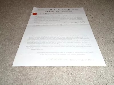 1880 State Tax On Vassalborough/Vassalboro Maine Letter Treasurer Of State • $9.95