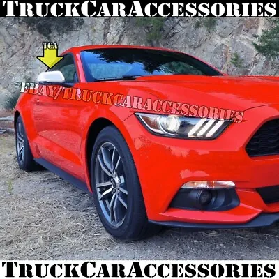 For FORD Mustang 2015 16 17 18 19  2020 Chrome Top Mirror Cover WITH LED BLINKER • $28.99