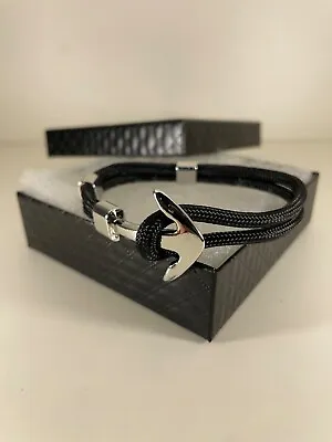 Unisex Milan Cord Nylon Rope Nautical Anchor Bracelet For Men And Women USA SHIP • $14.99