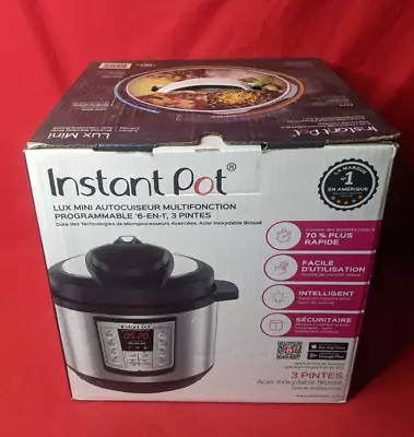 Instant Pot Lux Mini 6-in-1 Electric Pressure Cooker Sterilizer Slow Cooker 3QT • $75.99