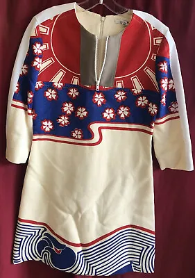 $299 • Buy Carven Crepe Hungary Printed Dress Sz.36