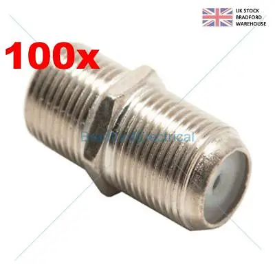 £5.96 • Buy 100 X F Couplers - Join F Type Connectors Together - Aerial Cable Compatible (co