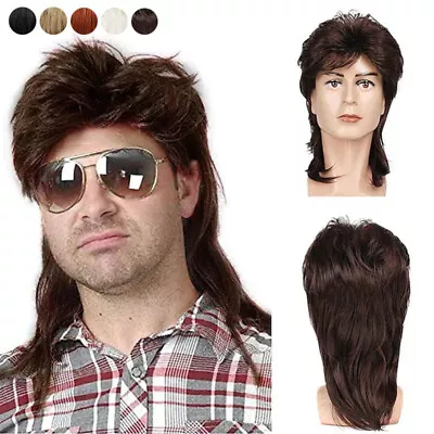 Mullet Wig Hair Costume Party Dress Up 70s 80s Aussie Bogan Rock - Golden Blonde • $13.81