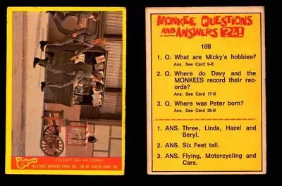 The Monkees Series B TV Show 1967 Vintage Trading Cards You Pick Singles #1B-44B • $3.10