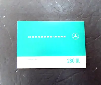 Mercedes 280SL Owners Manual Top Supplement  Brochure Pagoda W113 Original 1page • $65.99