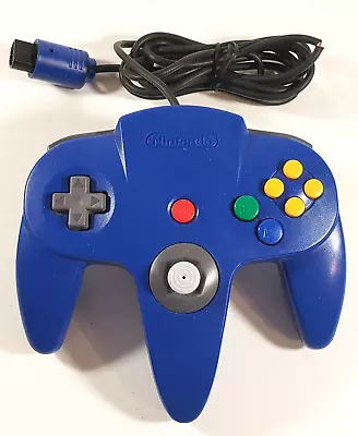 Nintendo 64 NUS-005 Official N64 Wired OEM Blue Controller [8/10 Tight Stick] • $26.99