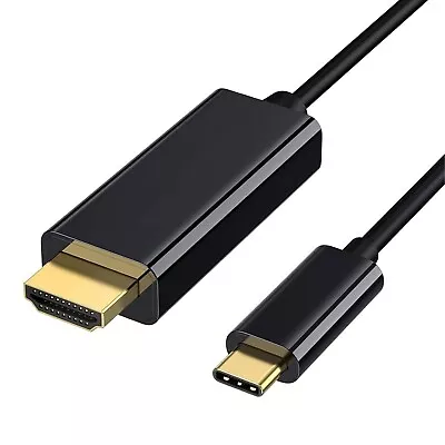 USB C To HDMI Cable 1.8M 4K For TV Adapter Phone IPhone 15 Tablet Laptop • £5.99