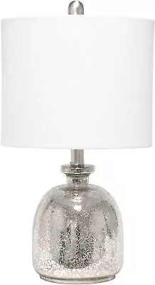 Lalia Home Contemporary Mercury Hammered Glass Jar Table Lamp With  • $59.08