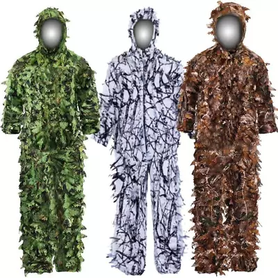 Bionic Camouflage Suit Men 3D Maple Leaf Ghillie Suits Hunting Clothes Military • $63.03