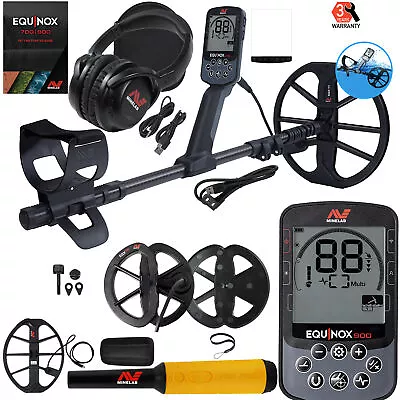 Minelab EQUINOX 900 Multi-IQ Metal Detector W/Pro-Find 35 Pinpointer & 15  Coil • $1499