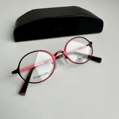 MODO 116 Round Burgundy Red Titanium Eyeglass Frames 46-21-140 New Japan • $149.99