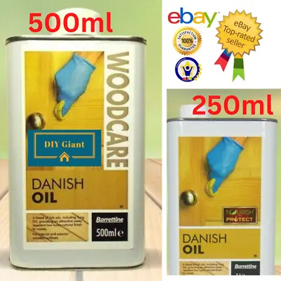 Barrettine Danish Oil Wood Doors Panelling Kitchen Resin 250ml/500ml • £8.99