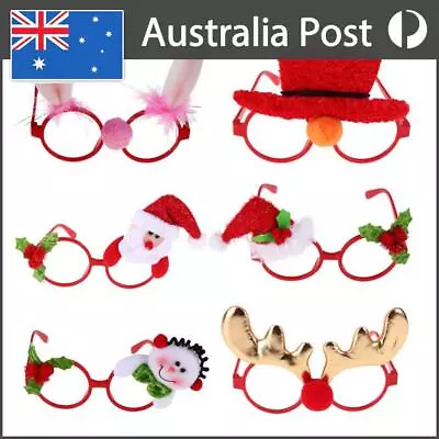 Christmas Party Decor Props Santa Claus Elk Bear Toy Gift Glasses • $11.90